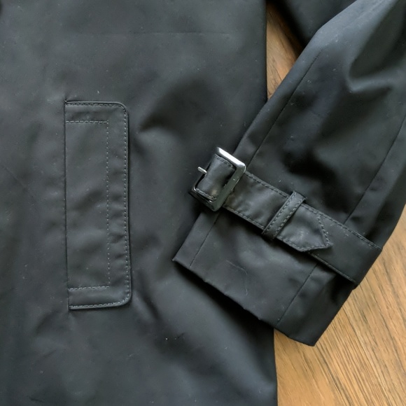 Banana Republic black swing trench coat - Picture 3 of 5